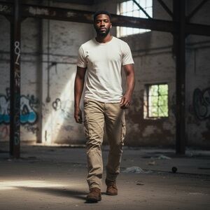 Y2k Gap Cargo Utility Kaki Pants / Tactical Military Beige